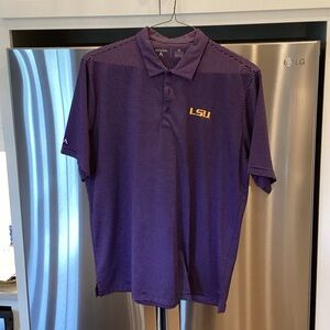 Antigua LSU Purple and Gold Men's Polo Shirt